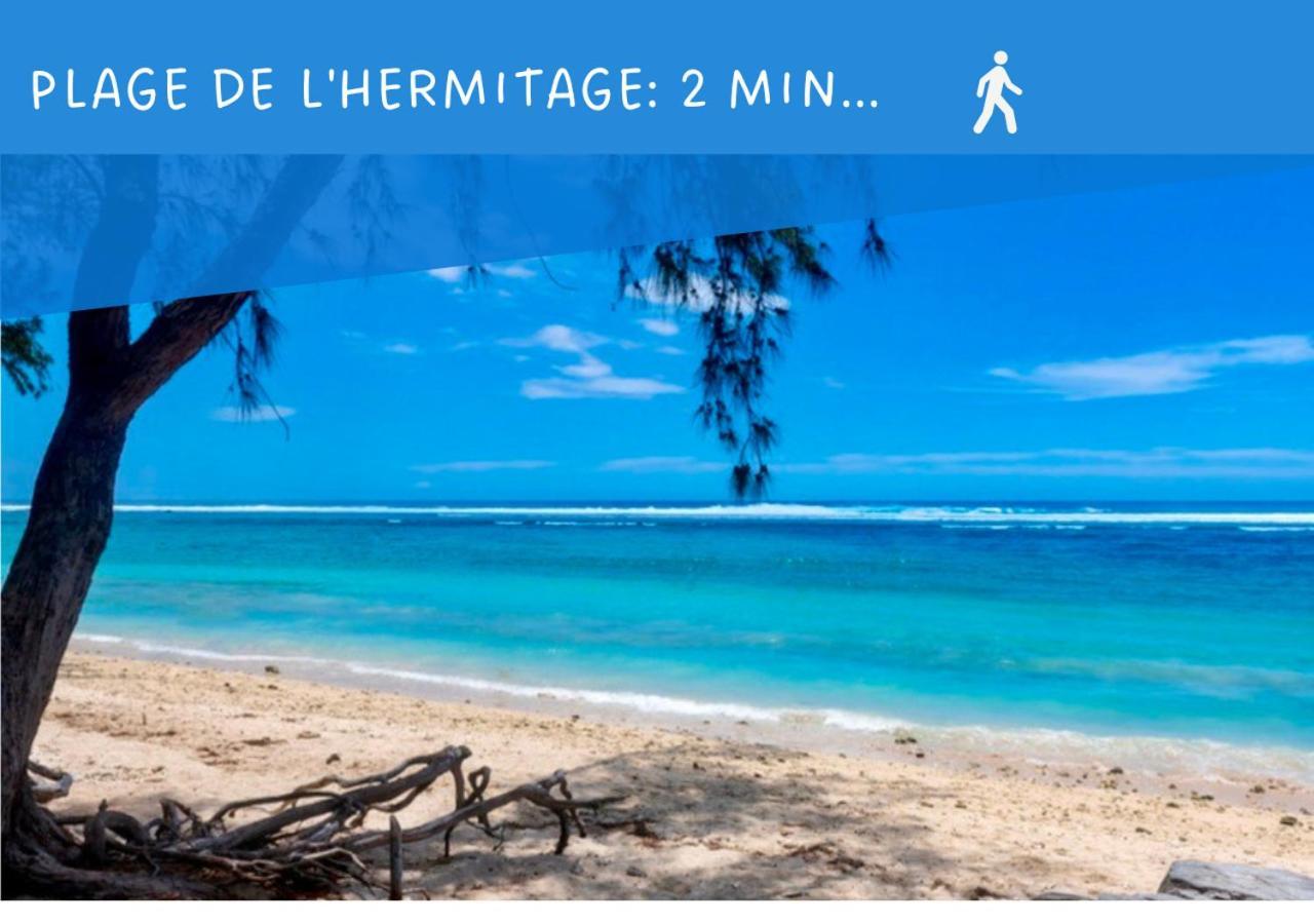 L'Hermitage - Appartement T3 En Bord De Plage Filaos Kültér fotó